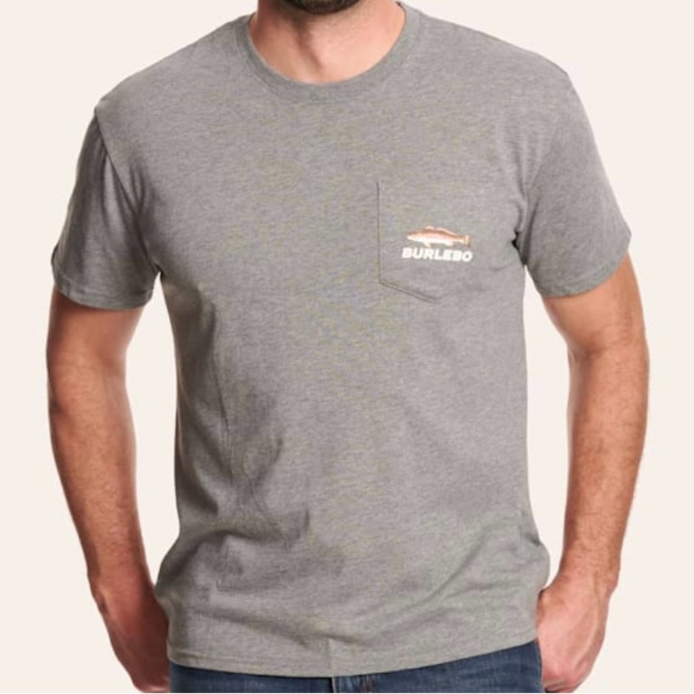 BURLEBO Men's Heather Gray Short Sleeve Tee